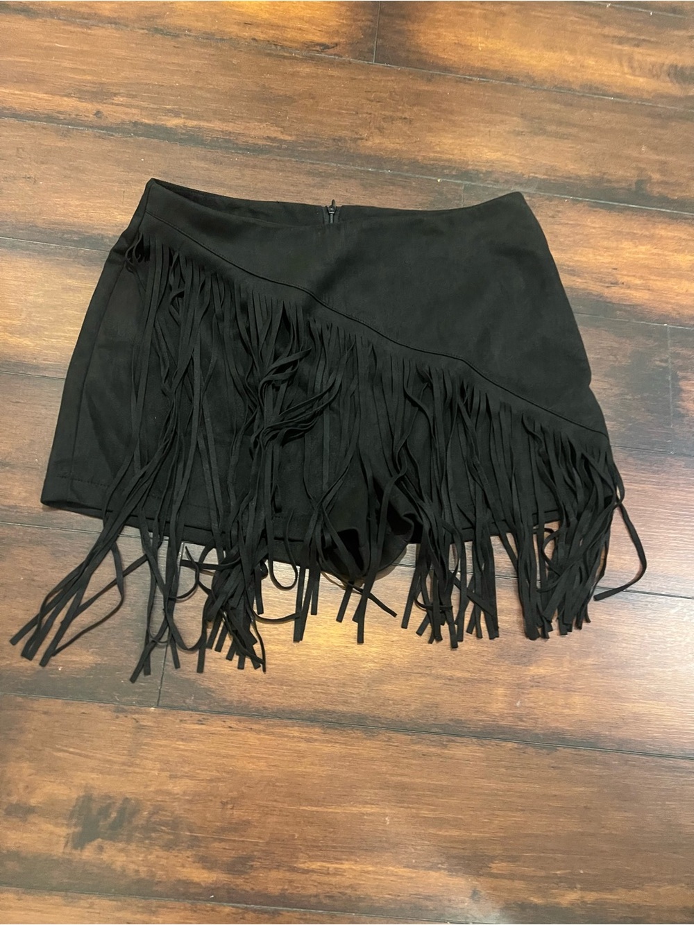 Black Fringe Mini Skirt/Shorts